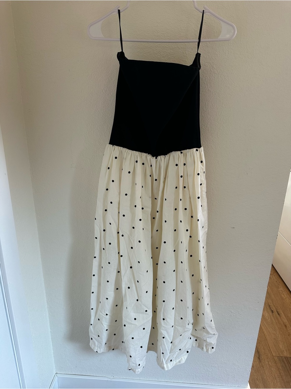Black & Cream Polka Dot Maxi Skirt